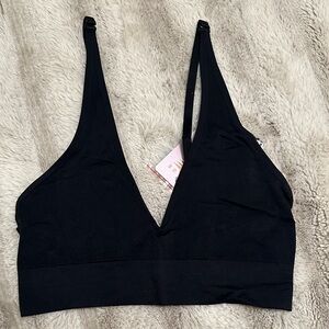 Savage X Fenty Midnight Black V-Neck Bralette